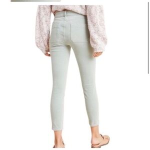 Anthropologie Pilcro High-Rise corduroy Mint Skinny Pants Square Front Pockets